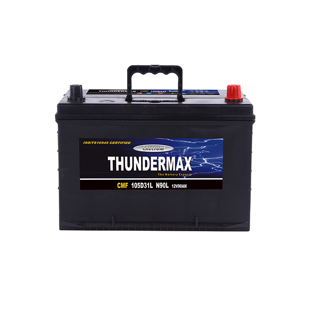 12V 90ah Cmf 105D31L Koreanische Qualität für den afrikanischen Markt, wartungsfreie Autobatterie